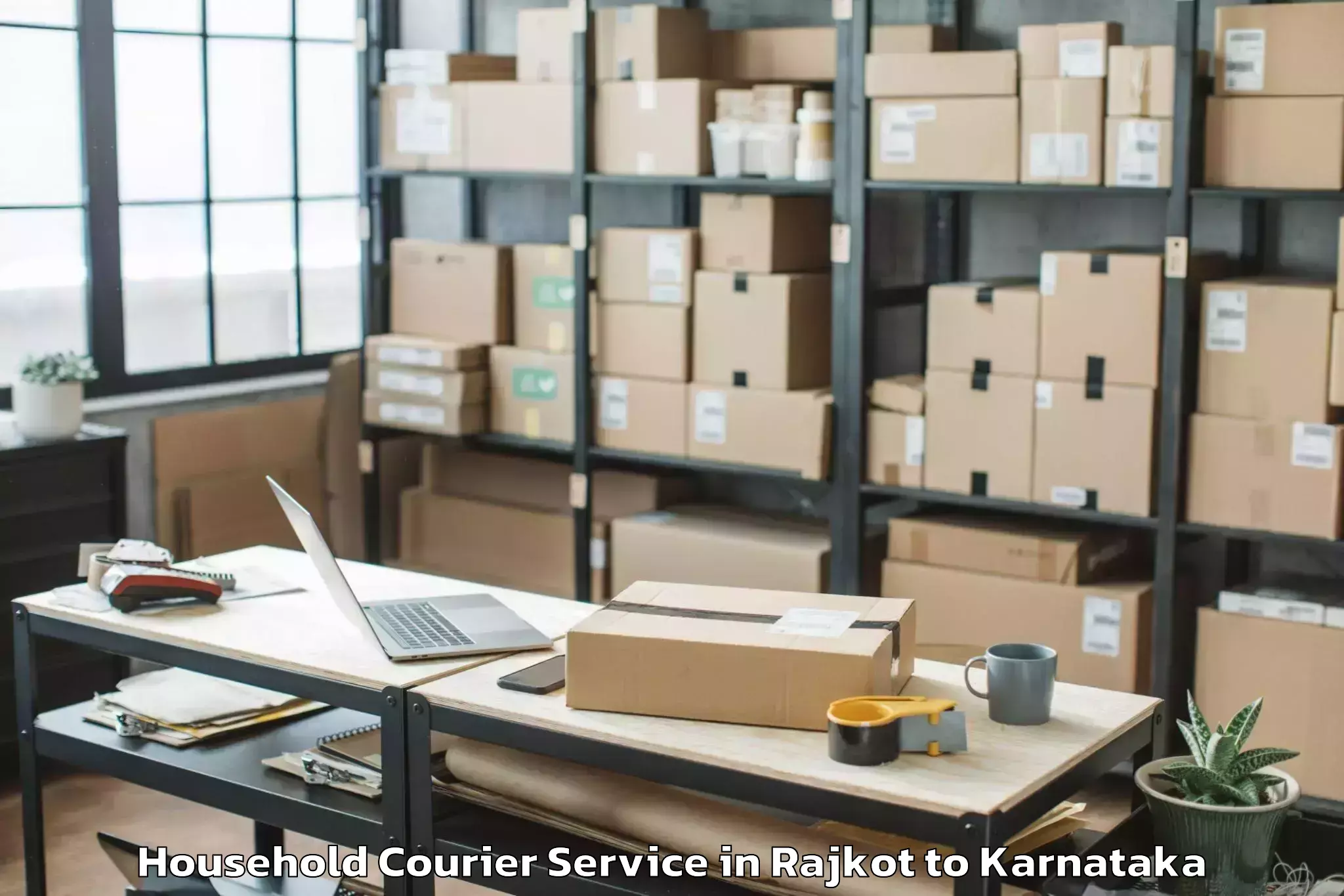 Book Rajkot to Shiralakoppa Household Courier